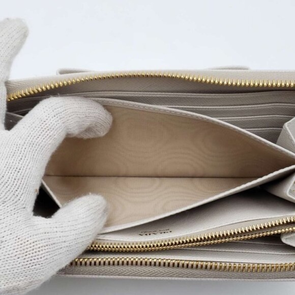 100% Authentic PRADA Saffiano Ribbon Leather Zippy Wallet - Picture 13 of 16